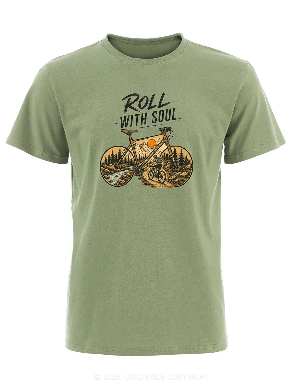 Orionride Soul Wheel Short Sleeves Bike T-Shirt sold by Orionride product image thumbnail 5