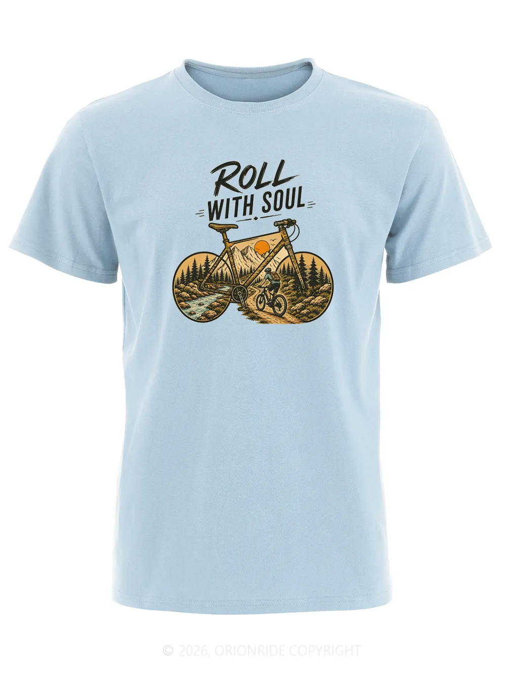 Orionride Soul Wheel Short Sleeves Bike T-Shirt sold by Orionride product image thumbnail 3