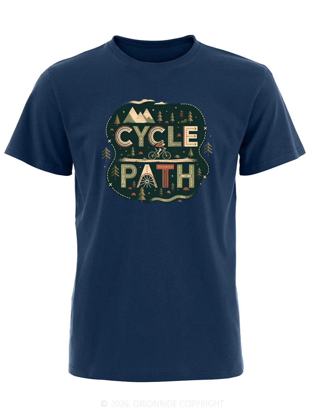 Orionride Word Cycle Path Short Sleeves Bike T-Shirt sold by Orionride