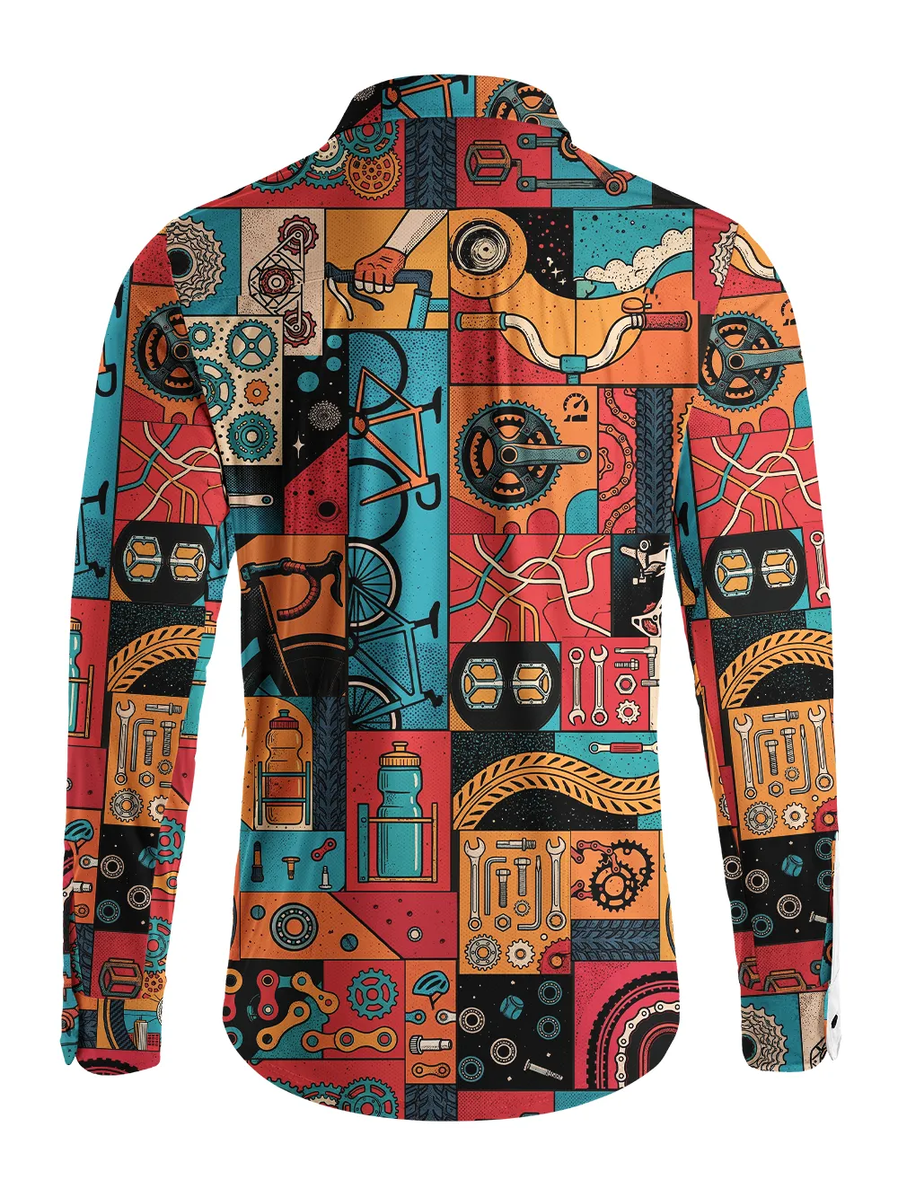 Orionride Exploration And Freedom Men's Stretchy Breathable Long Sleeve Gravel Shirt sold by Orionride product image thumbnail 3