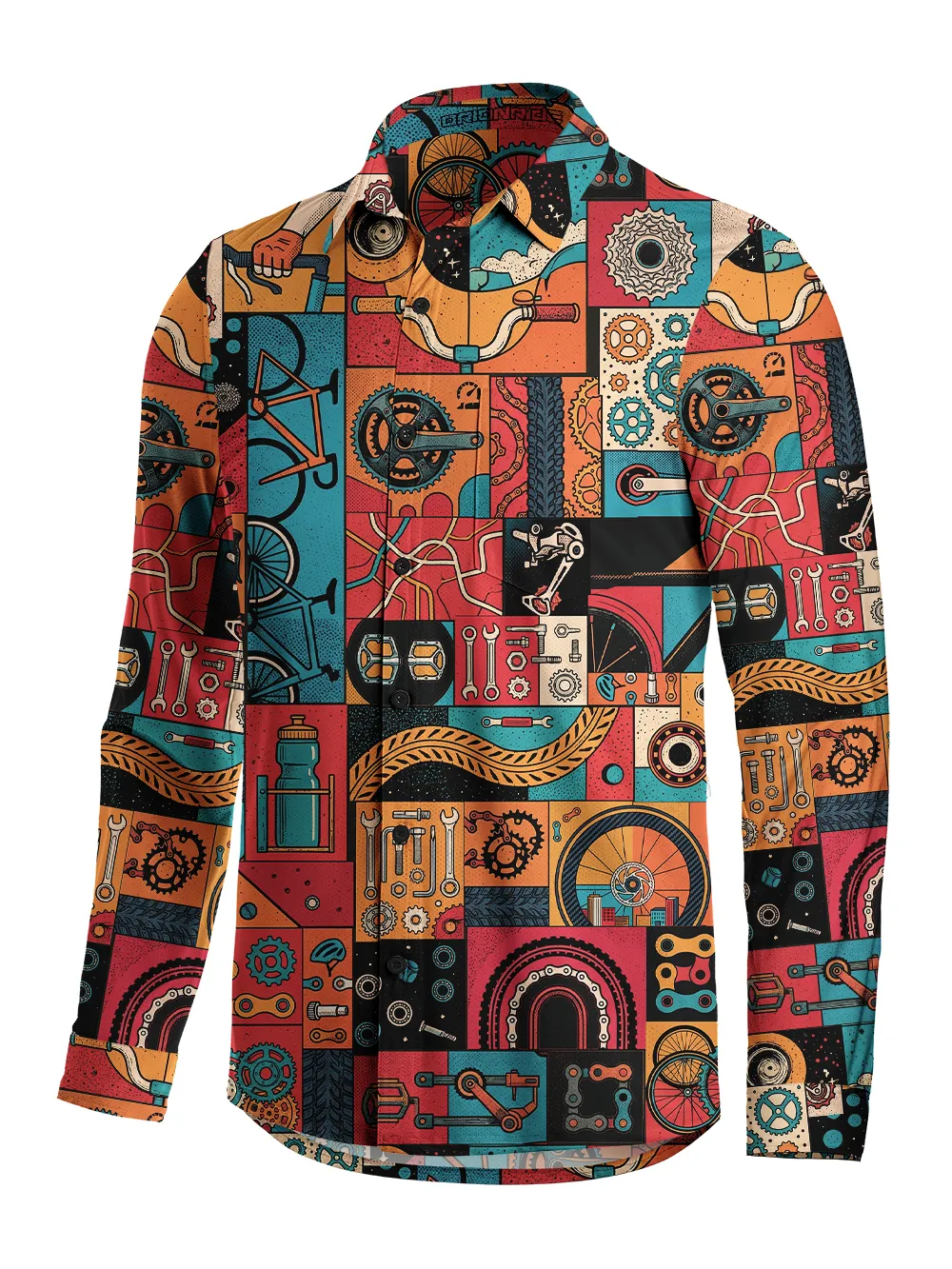Orionride Exploration And Freedom Men's Stretchy Breathable Long Sleeve Gravel Shirt sold by Orionride product image thumbnail 2
