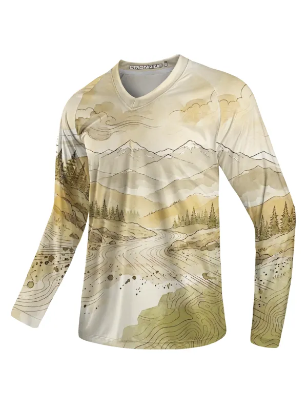 Orionride Ink Contour Long Sleeve Downhill Jersey made by Orionride