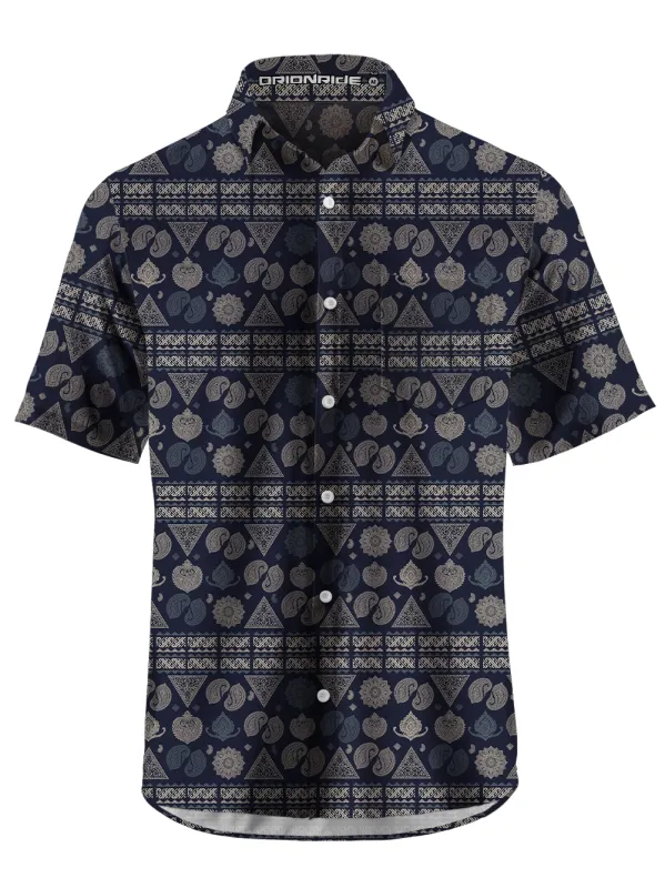 Orionride Paisley Weave Zipper Pockets Ultra Lightweight Short Sleeves Gravel Shirt made by Orionride