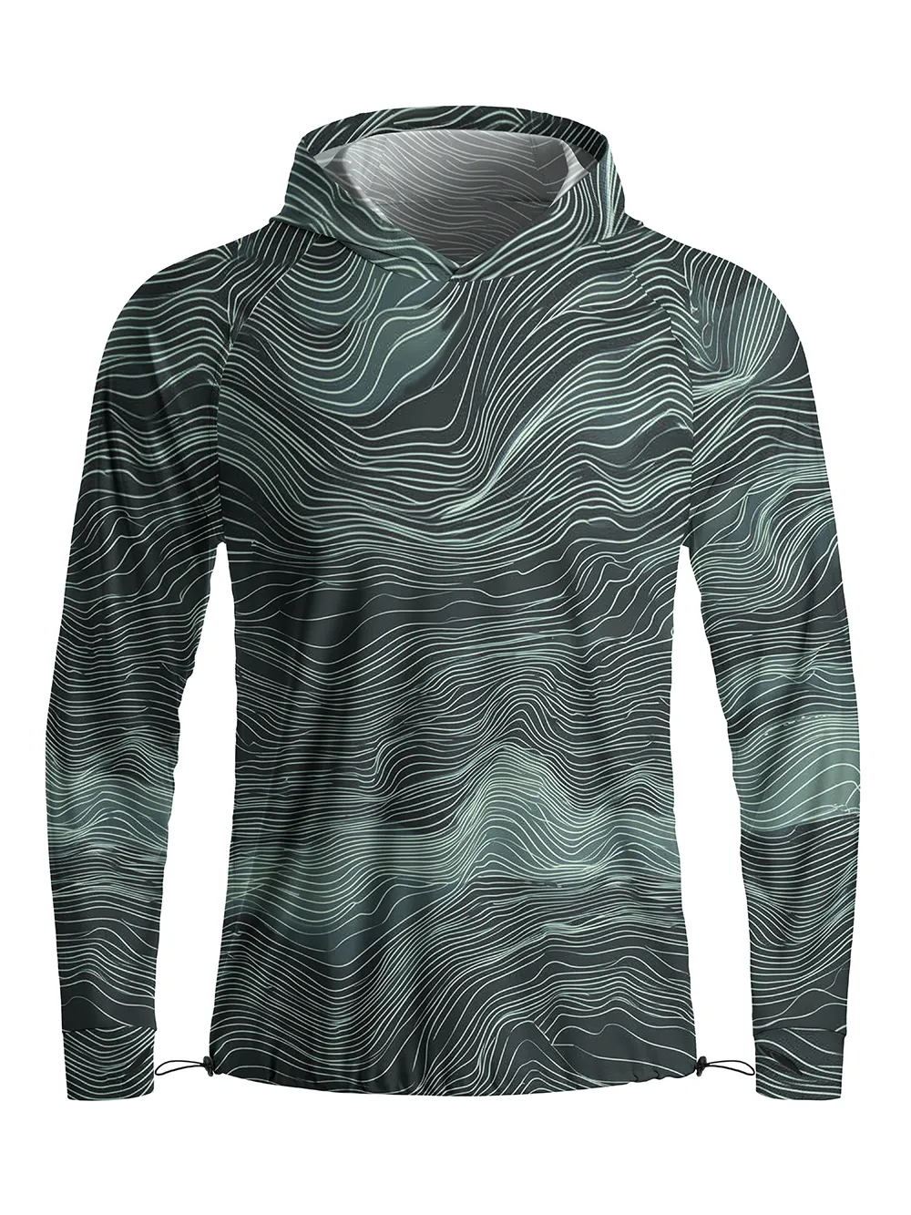 Orionride Winding Lines Long Sleeve Cycling Hoodie Shirt sold by Orionride