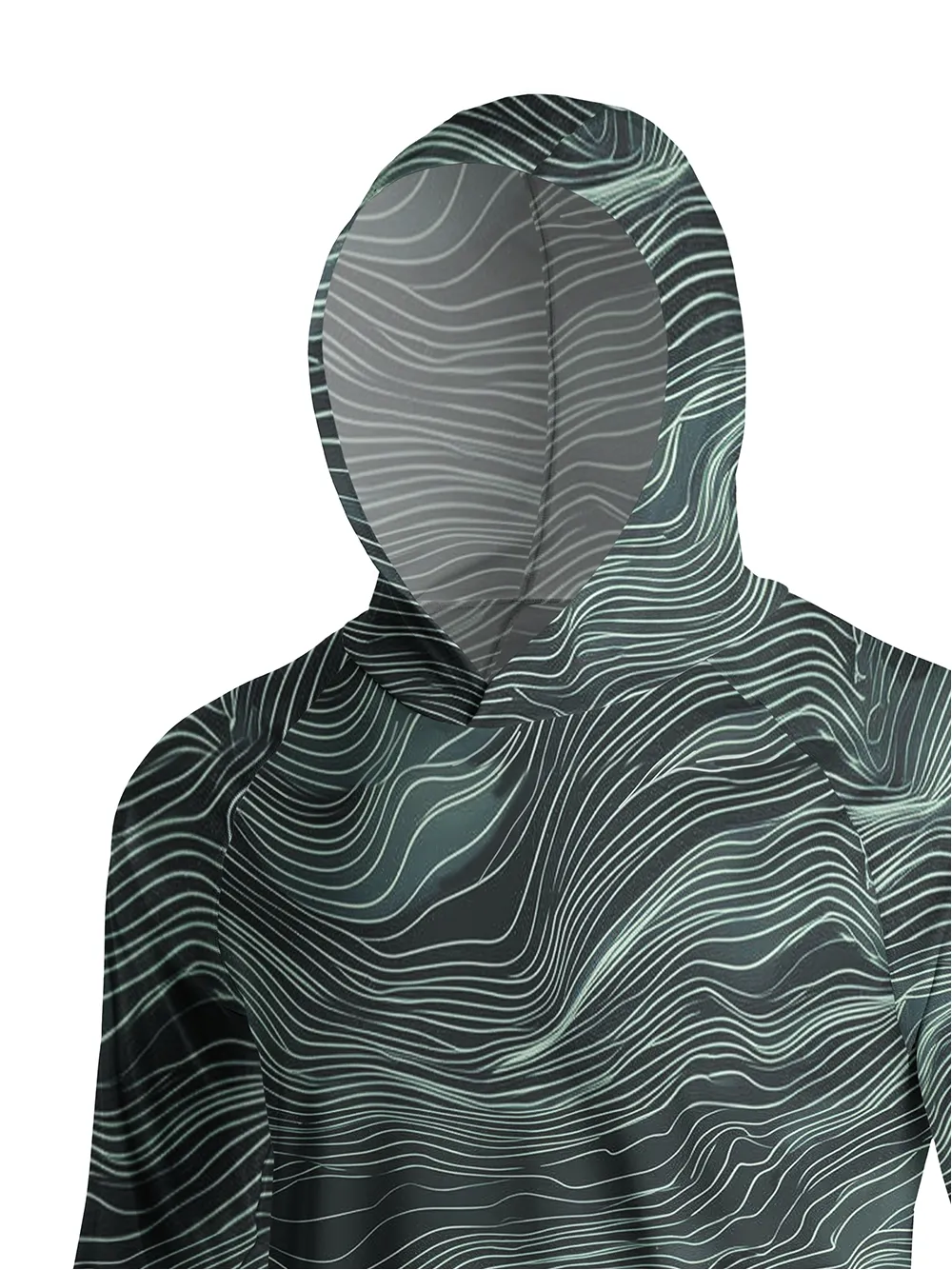 Orionride Winding Lines Long Sleeve Cycling Hoodie Shirt sold by Orionride product image thumbnail 4