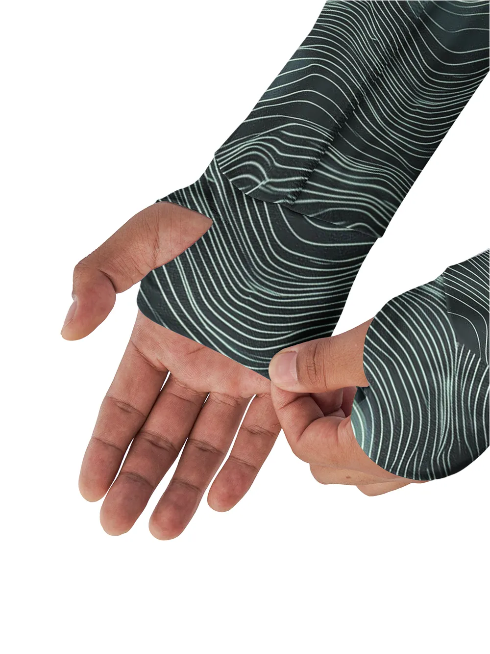 Orionride Winding Lines Long Sleeve Cycling Hoodie Shirt sold by Orionride product image thumbnail 5