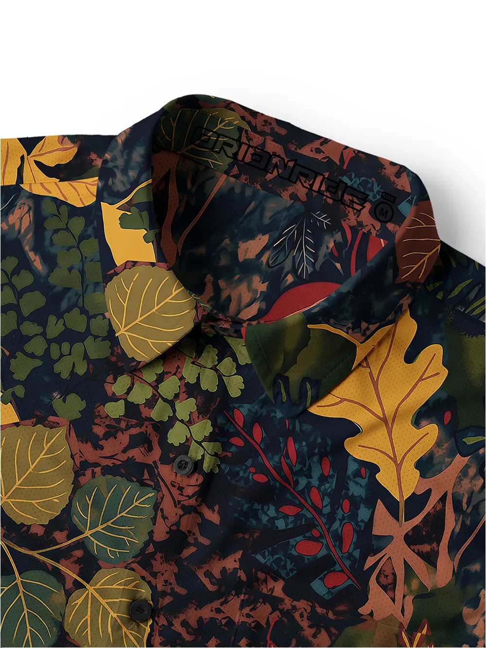 Orionride Fallen Leaves Men's Stretchy Breathable Long Sleeve Gravel Shirt sold by Orionride product image thumbnail 4