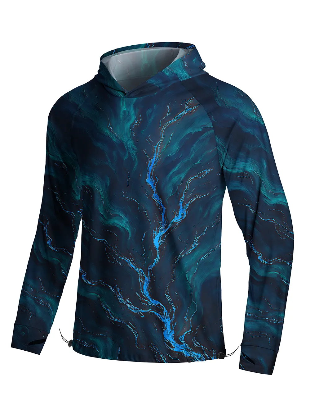 Orionride Liquid Flow Texture Long Sleeve Cycling Hoodie Shirt sold by Orionride product image thumbnail 2