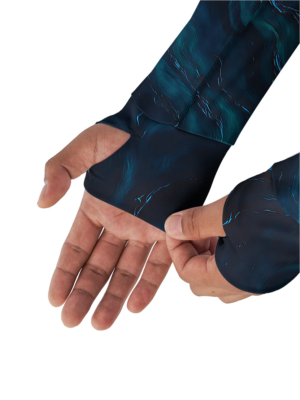 Orionride Liquid Flow Texture Long Sleeve Cycling Hoodie Shirt sold by Orionride product image thumbnail 5