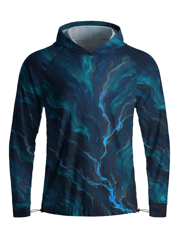 Orionride Liquid Flow Texture Long Sleeve Cycling Hoodie Shirt made by Orionride