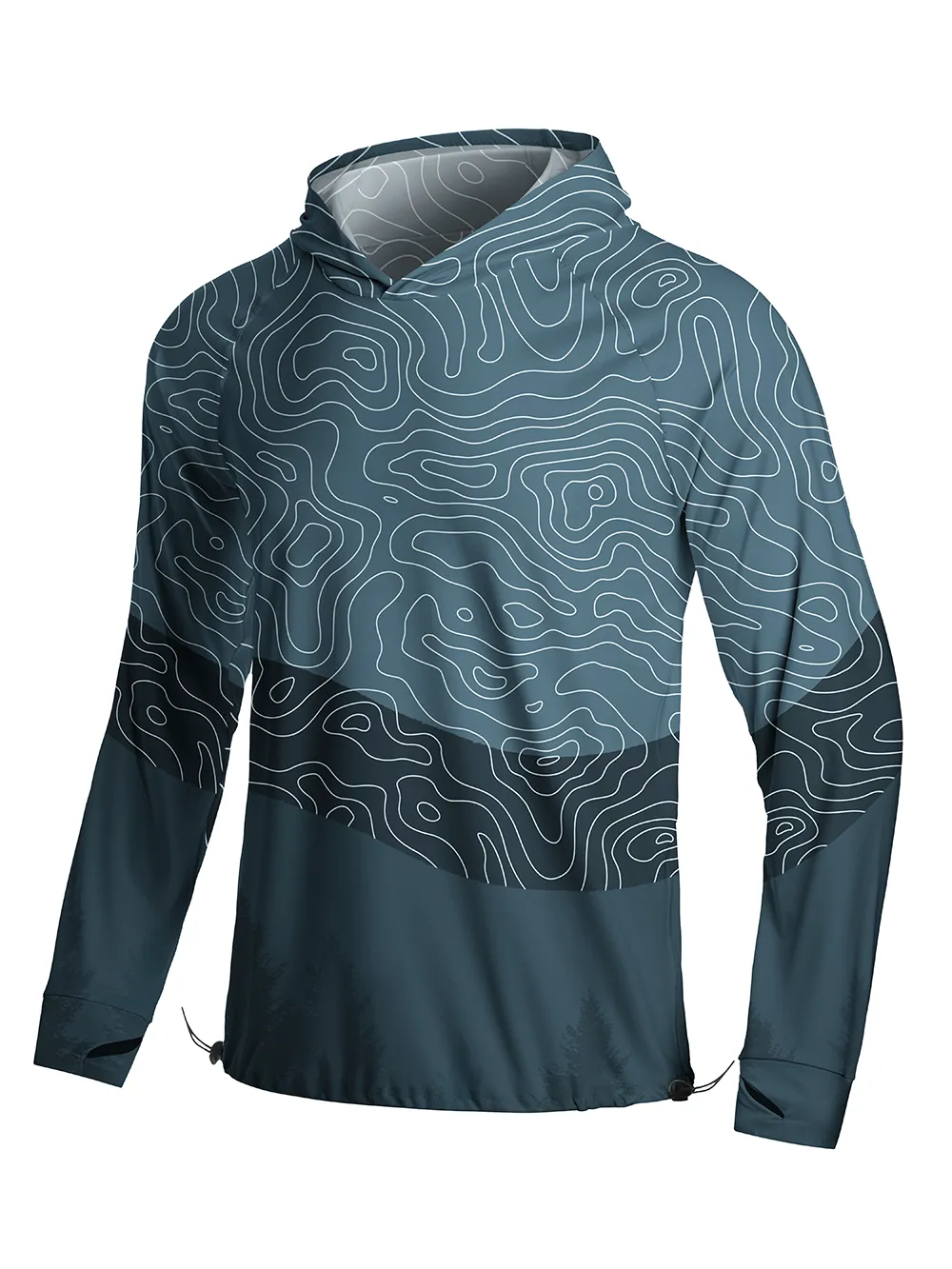 Orionride Challenging Contour Long Sleeve Cycling Hoodie Shirt sold by Orionride product image thumbnail 2