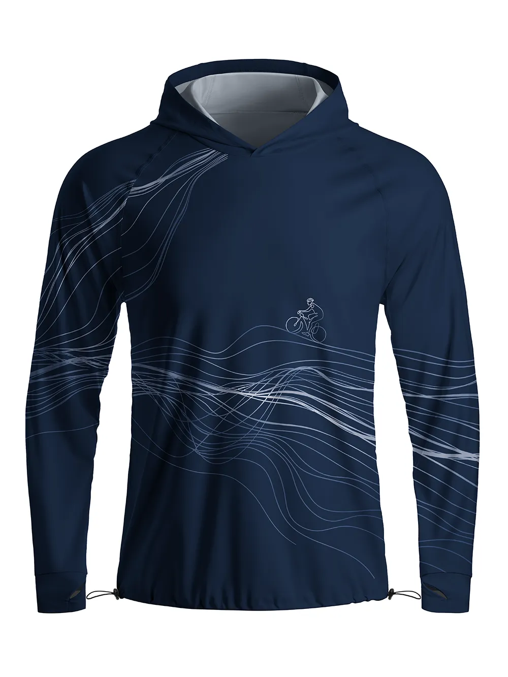 Orionride Spatial Lines Long Sleeve Cycling Hoodie Shirt sold by Orionride