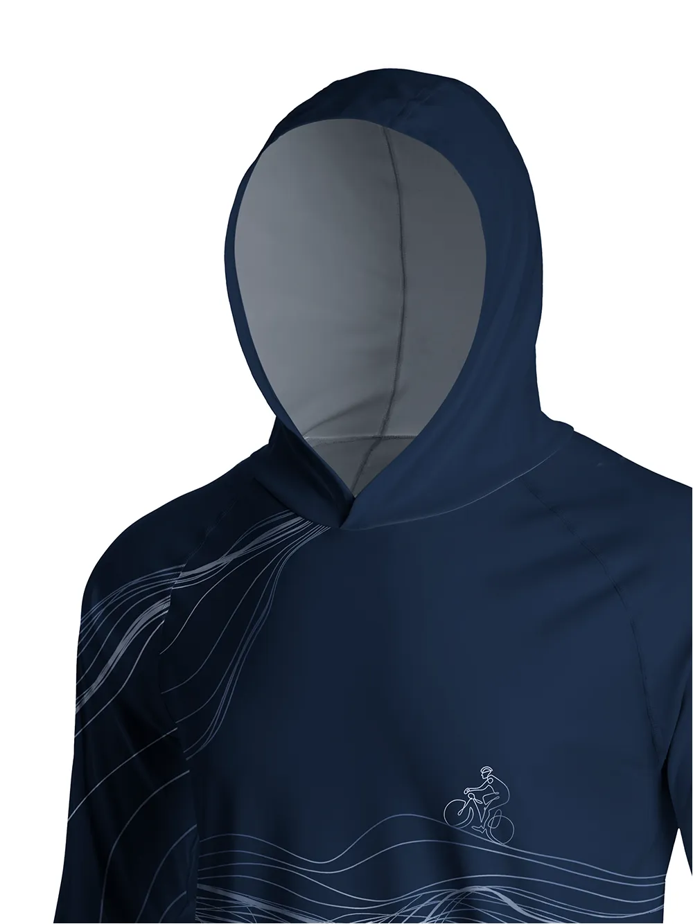 Orionride Spatial Lines Long Sleeve Cycling Hoodie Shirt sold by Orionride product image thumbnail 4
