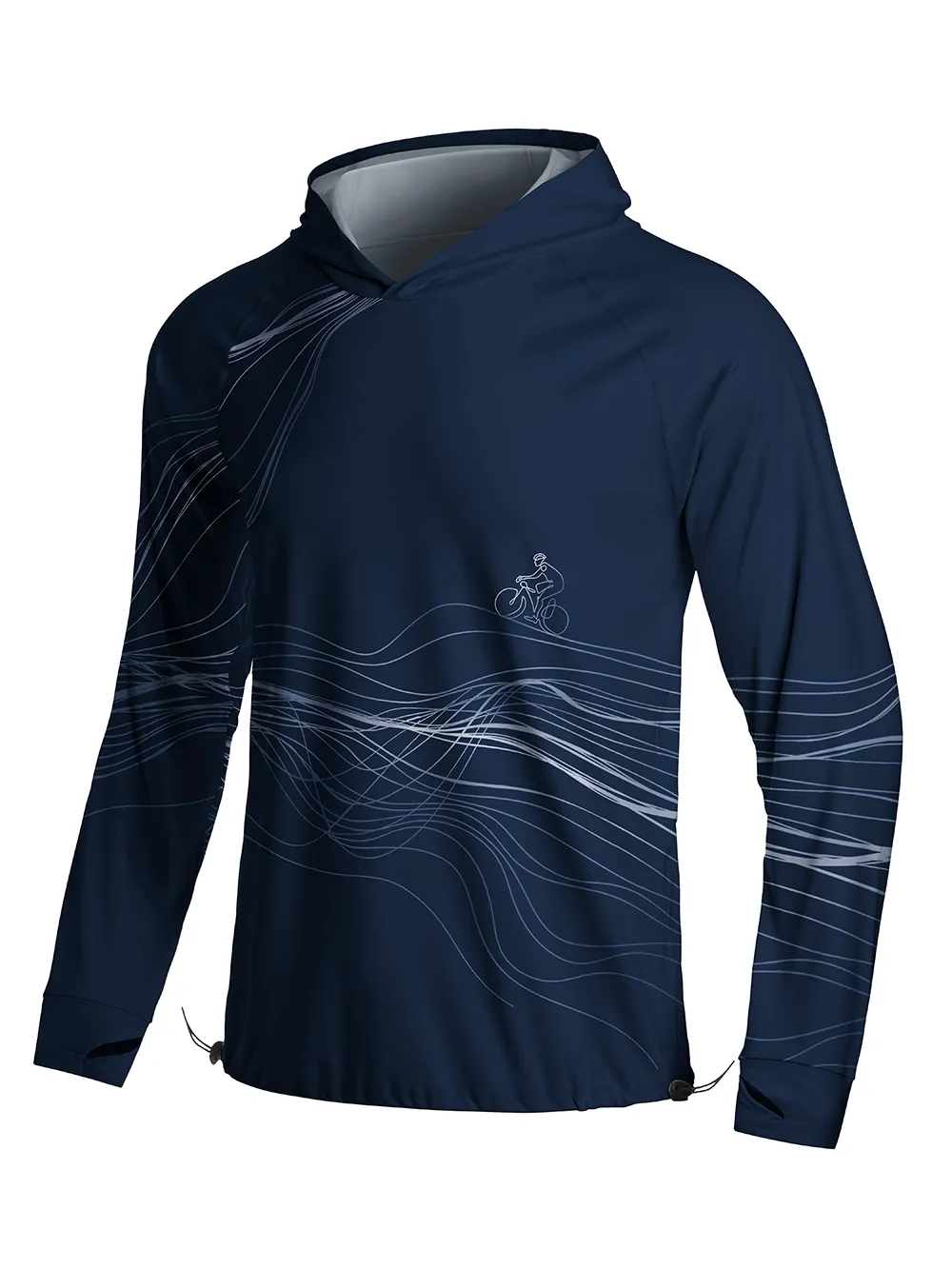 Orionride Spatial Lines Long Sleeve Cycling Hoodie Shirt sold by Orionride product image thumbnail 2