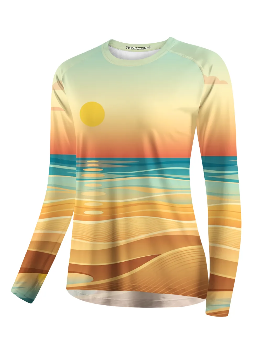 Orionride Golden Tide Line Women's Quick Dry Downhill Jersey sold by Orionride
