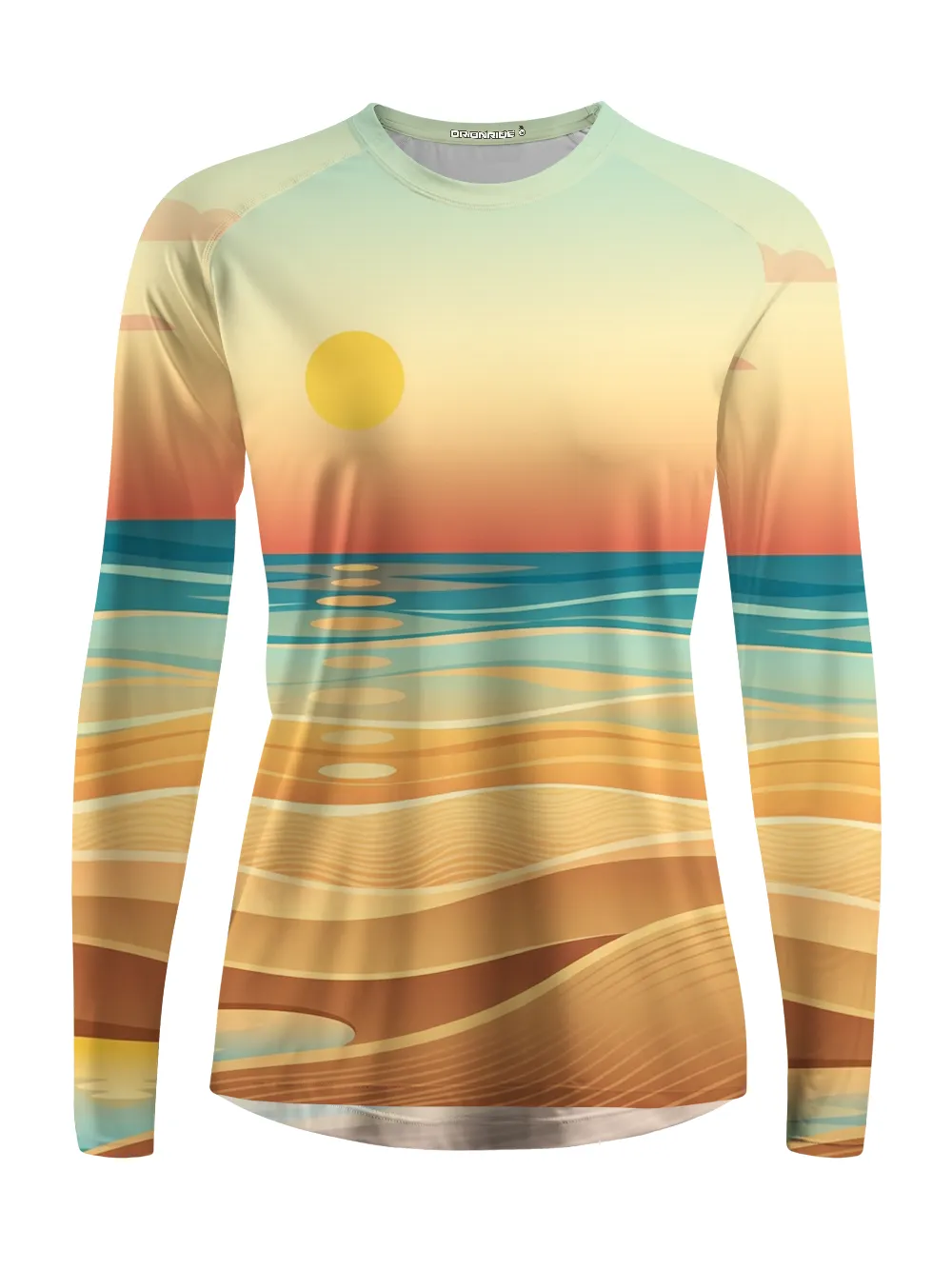 Orionride Golden Tide Line Women's Quick Dry Downhill Jersey sold by Orionride product image thumbnail 2