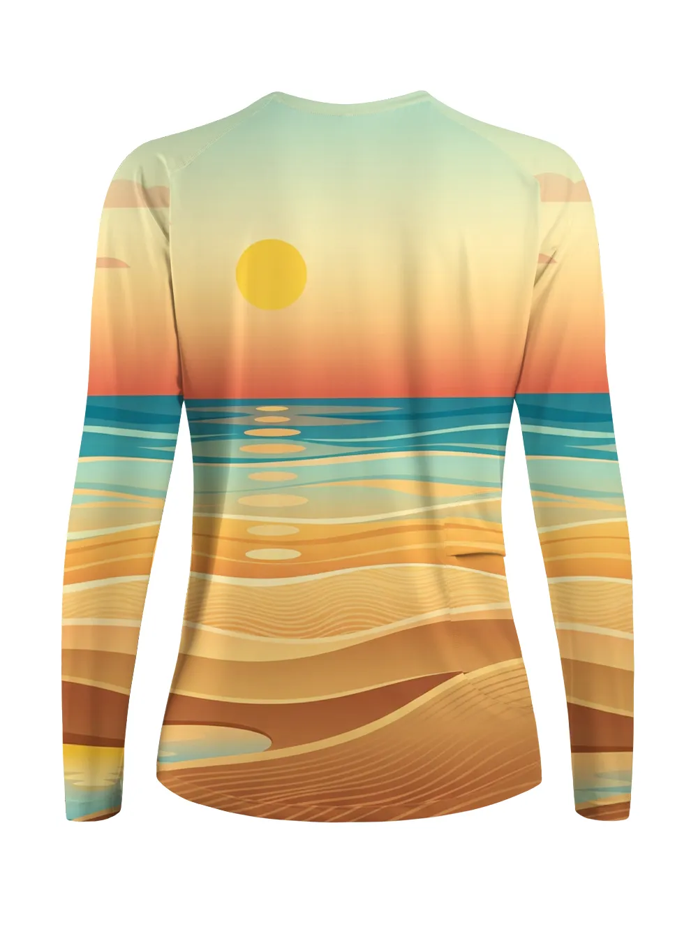 Orionride Golden Tide Line Women's Quick Dry Downhill Jersey sold by Orionride product image thumbnail 3