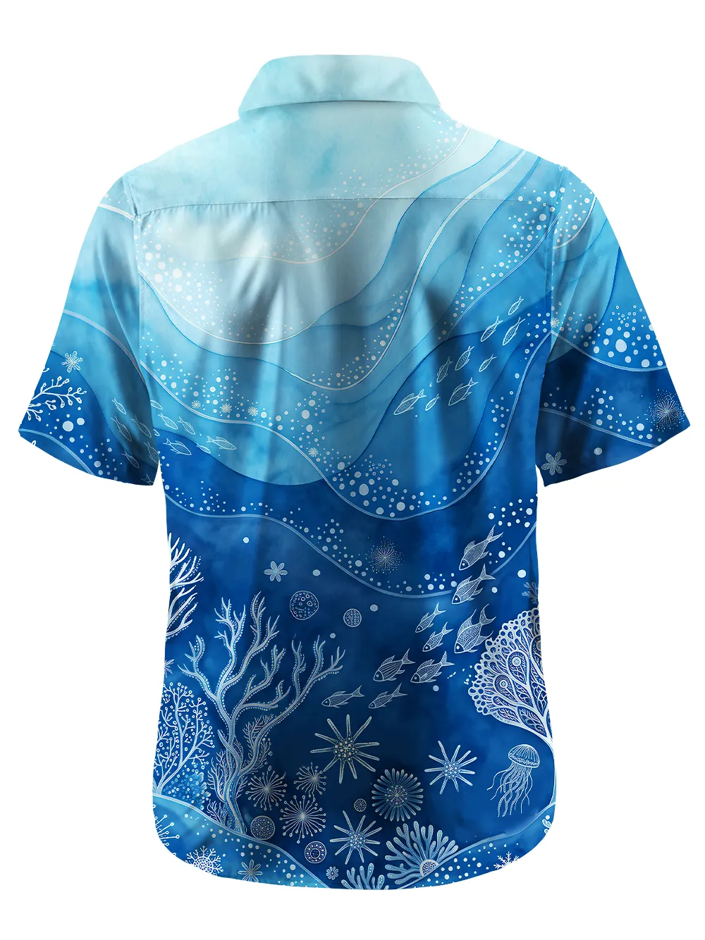 Orionride Ocean Chart Zipper Pockets Ultra Lightweight Short Sleeves Gravel Shirt sold by Orionride product image thumbnail 4