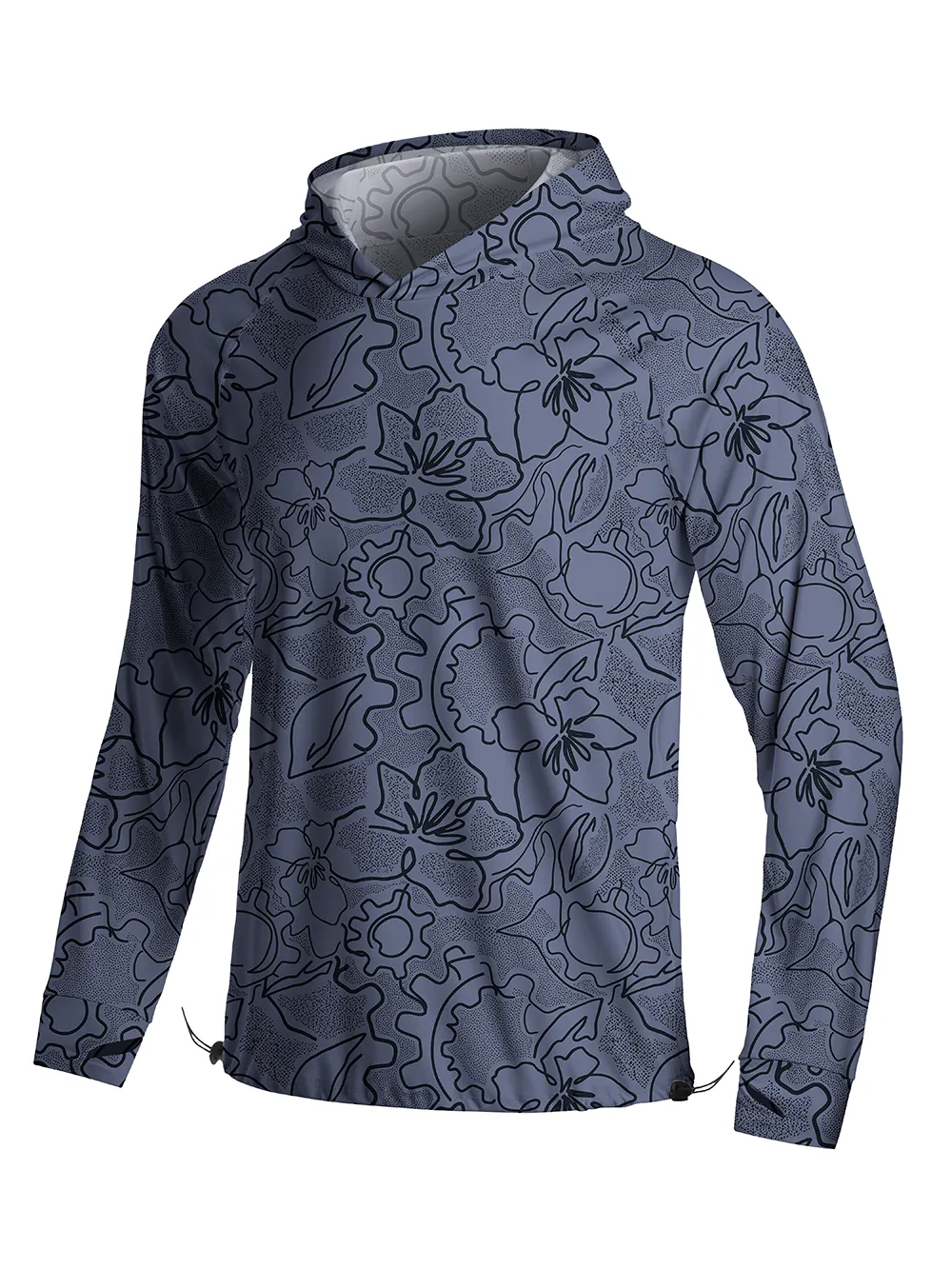 Orionride Tropical Leaves Long Sleeve Cycling Hoodie Shirt sold by Orionride product image thumbnail 2
