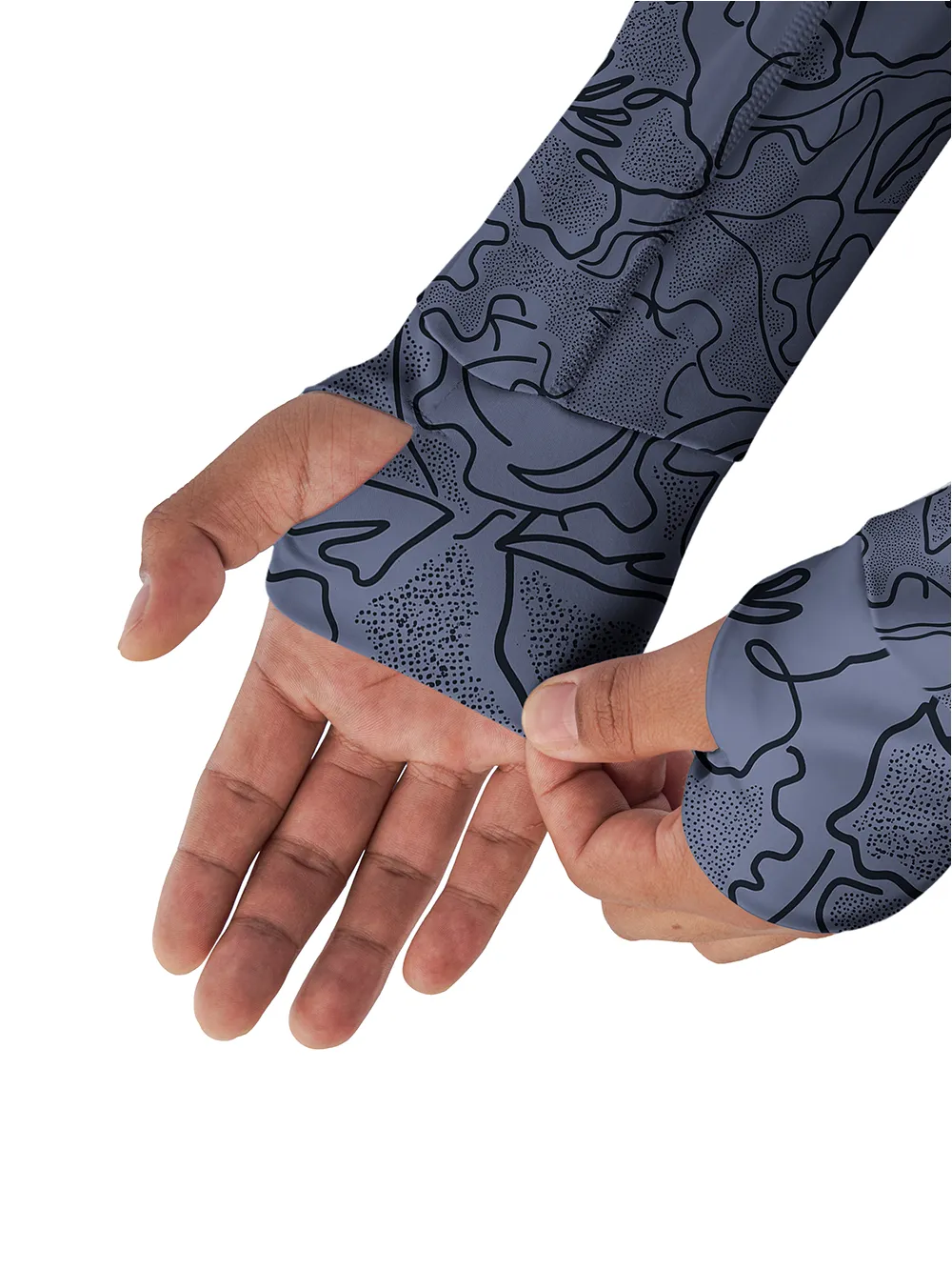 Orionride Tropical Leaves Long Sleeve Cycling Hoodie Shirt sold by Orionride product image thumbnail 5