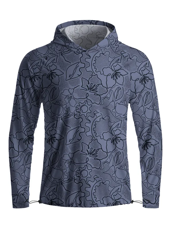 Orionride Tropical Leaves Long Sleeve Cycling Hoodie Shirt made by Orionride