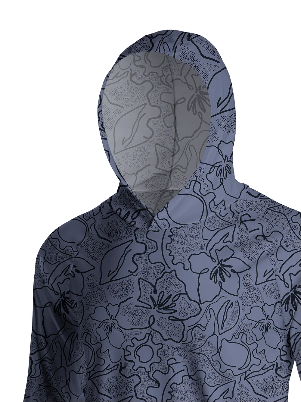 Orionride Tropical Leaves Long Sleeve Cycling Hoodie Shirt sold by Orionride product image thumbnail 4