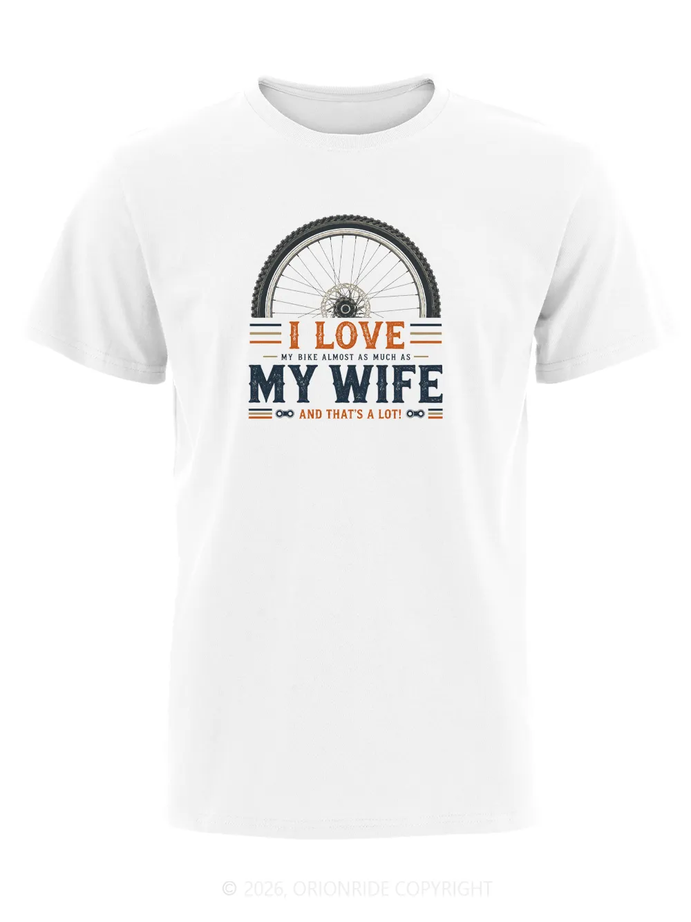 Orionride Wheel Love Words Short Sleeves Bike T-Shirt sold by Orionride product image thumbnail 5