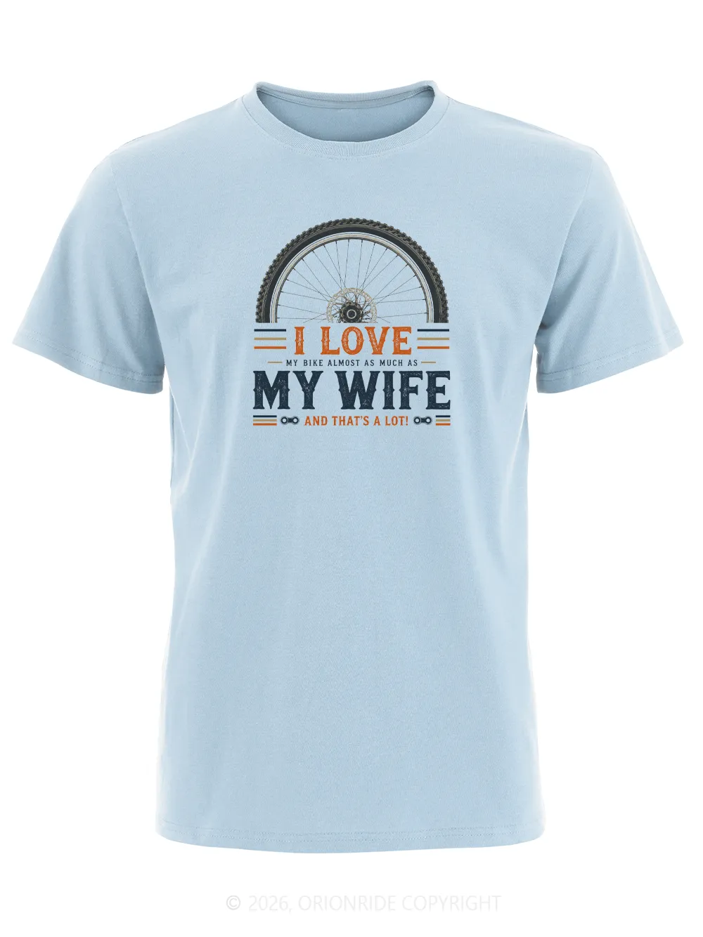 Orionride Wheel Love Words Short Sleeves Bike T-Shirt sold by Orionride product image thumbnail 4