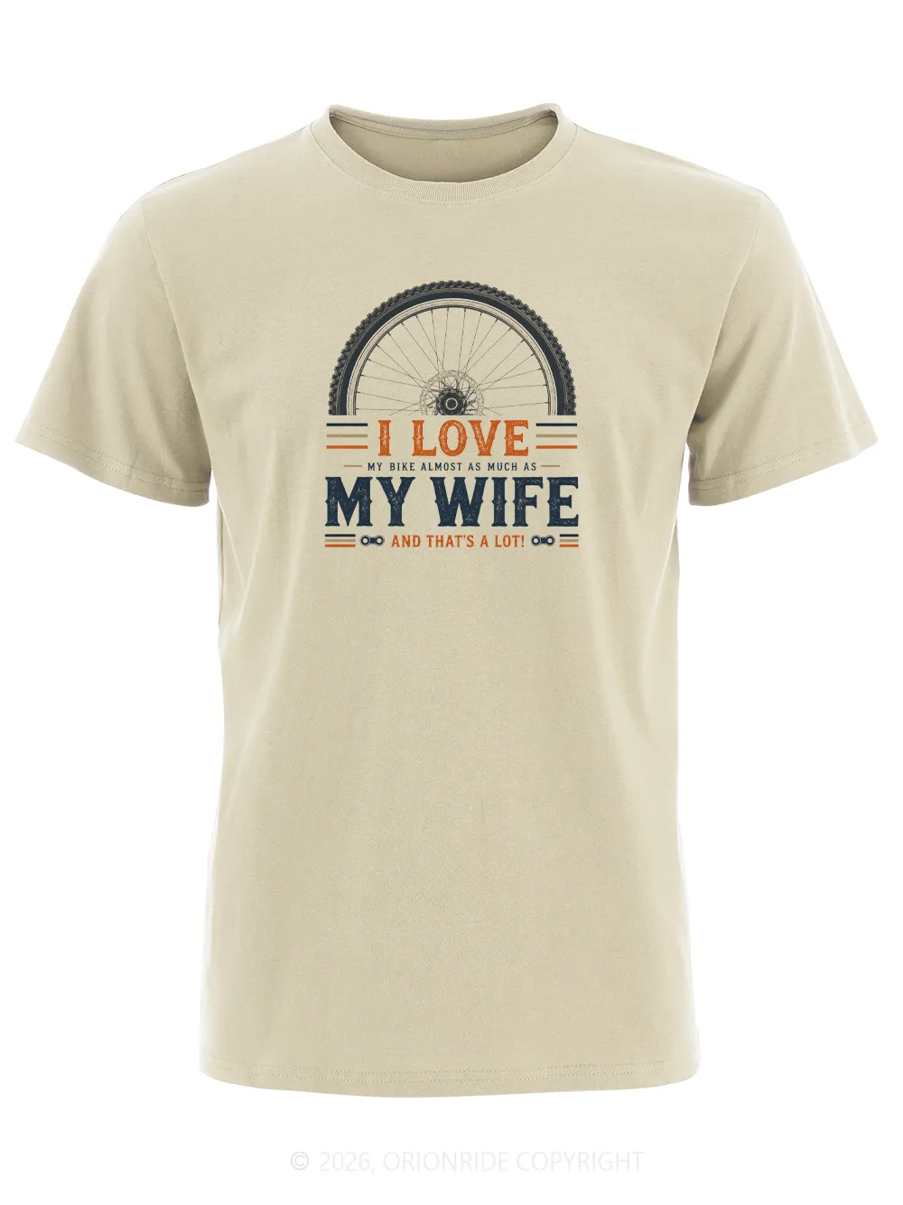 Orionride Wheel Love Words Short Sleeves Bike T-Shirt sold by Orionride product image thumbnail 2