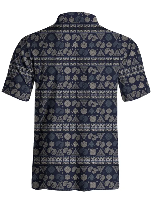 Orionride Paisley Weave Men's Polo Shirt made by Orionride