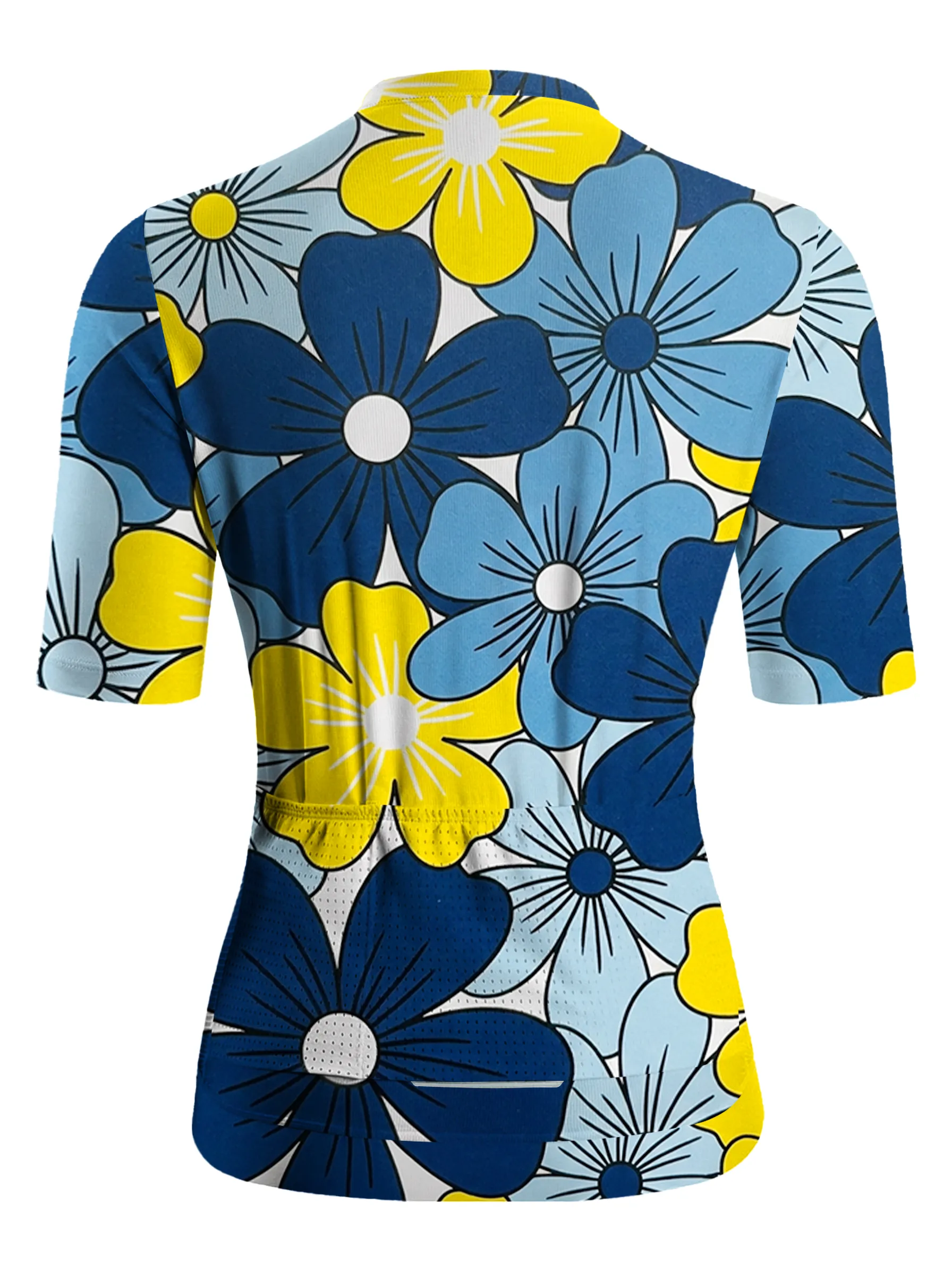 Orionride Multicolored Flowers Short Sleeves Women's Jersey sold by Orionride product image thumbnail 3