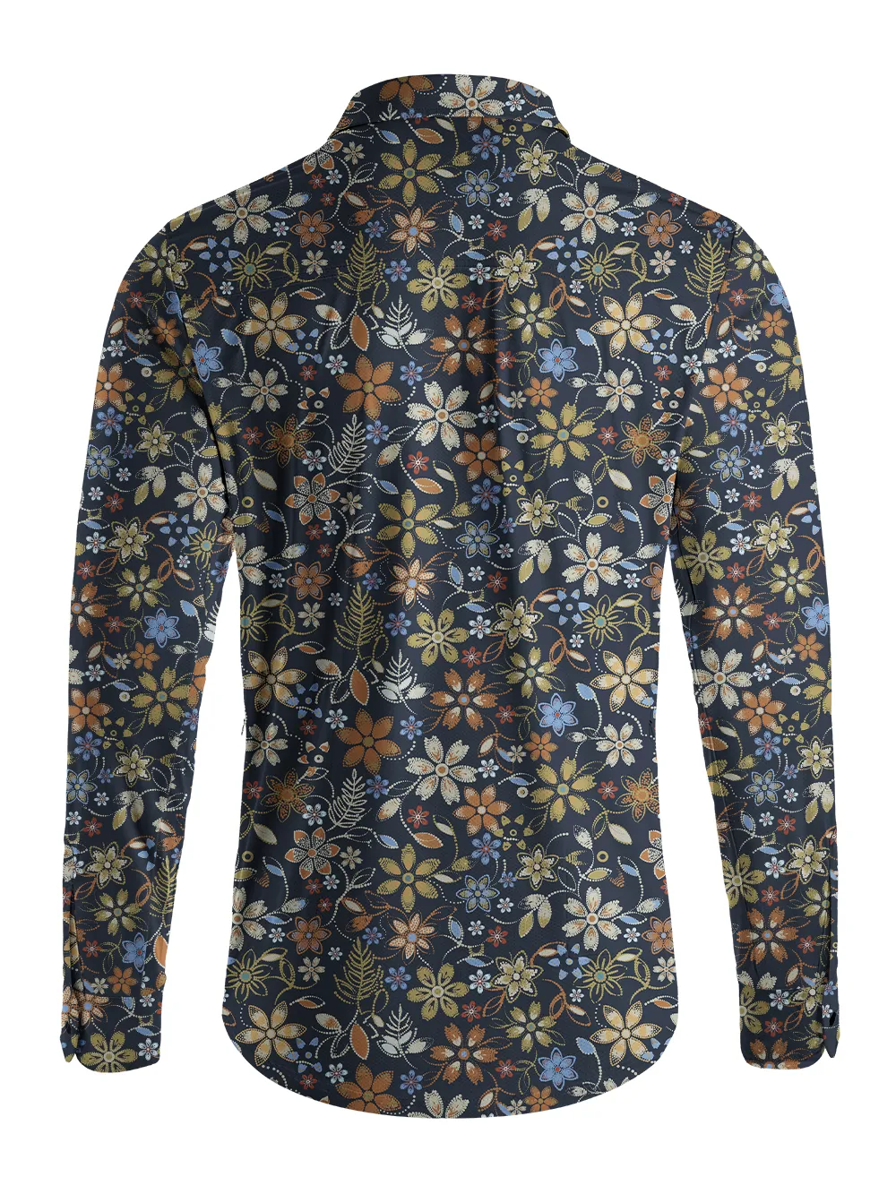 Orionride Embroidered Flower Men's Stretchy Breathable Long Sleeve Gravel Shirt sold by Orionride product image thumbnail 3