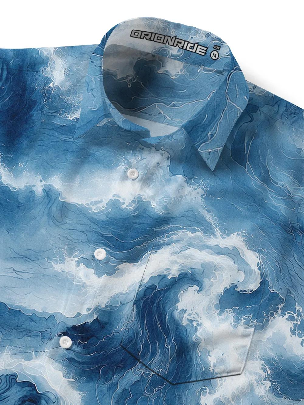 Orionride Blue Gold Surge Zipper Pockets Ultra Lightweight Short Sleeves Gravel Shirt sold by Orionride product image thumbnail 4