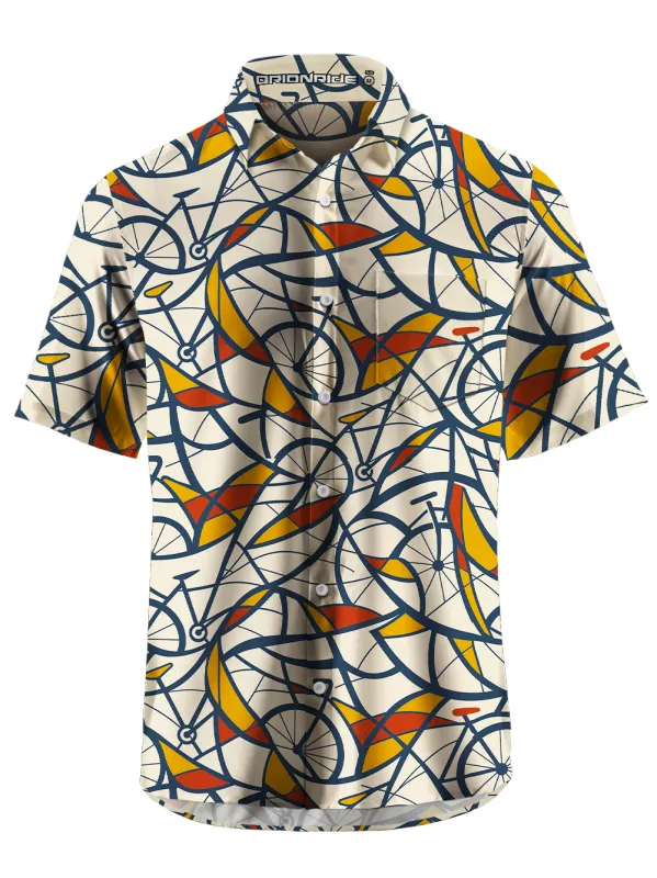 Orionride Bike Geometry Zipper Pockets Ultra Lightweight Short Sleeves Gravel Shirt made by Orionride