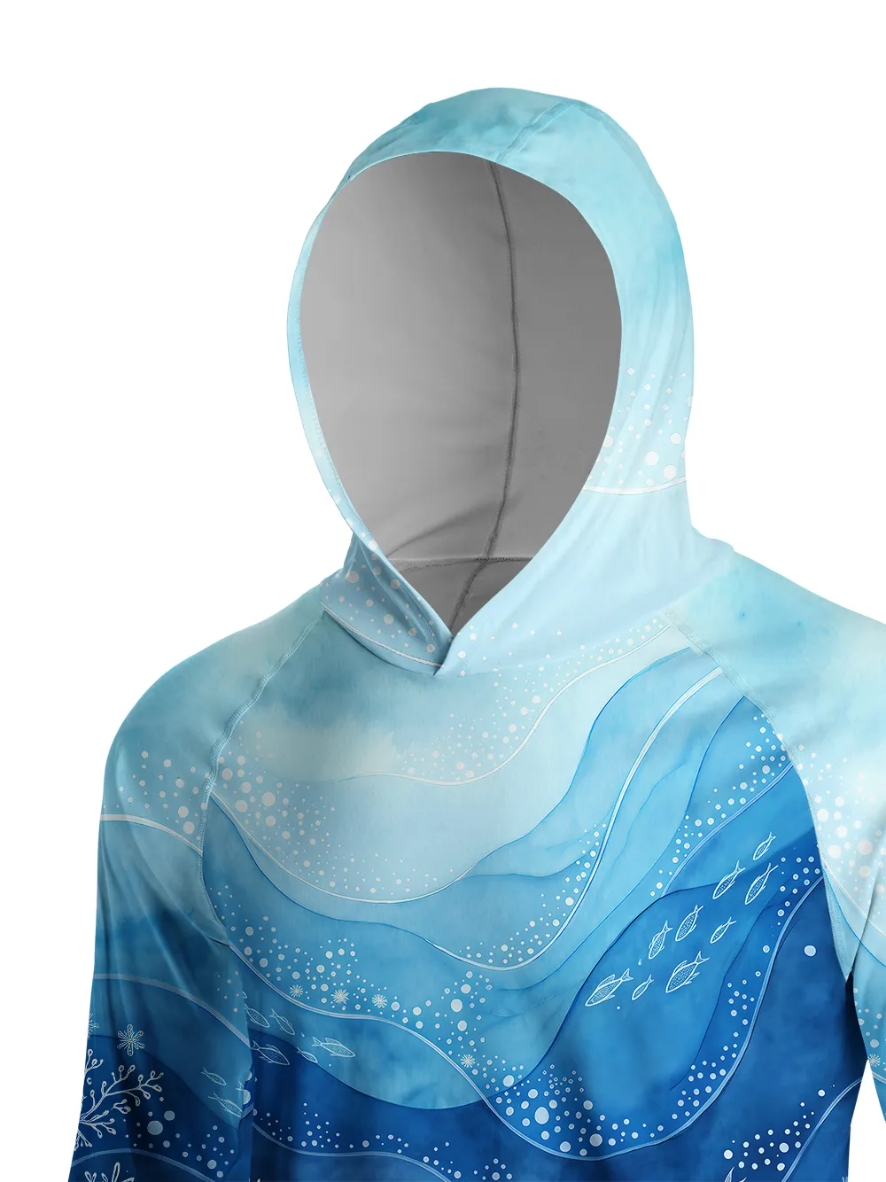 Orionride Ocean Chart Long Sleeve Cycling Hoodie Shirt sold by Orionride product image thumbnail 4