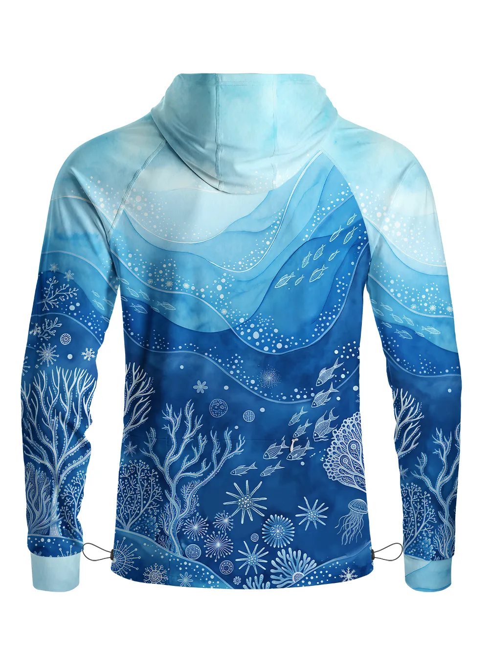 Orionride Ocean Chart Long Sleeve Cycling Hoodie Shirt sold by Orionride product image thumbnail 3