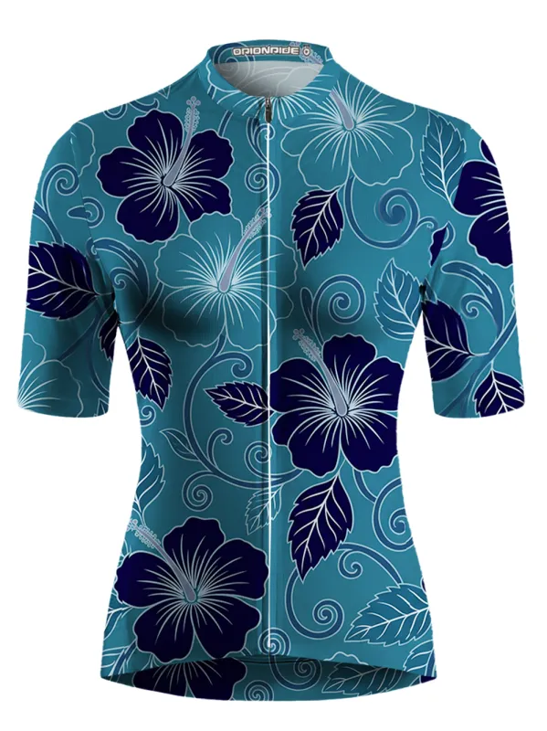 Orionride Exuberant Hibiscus Short Sleeves Women's Jersey made by Orionride