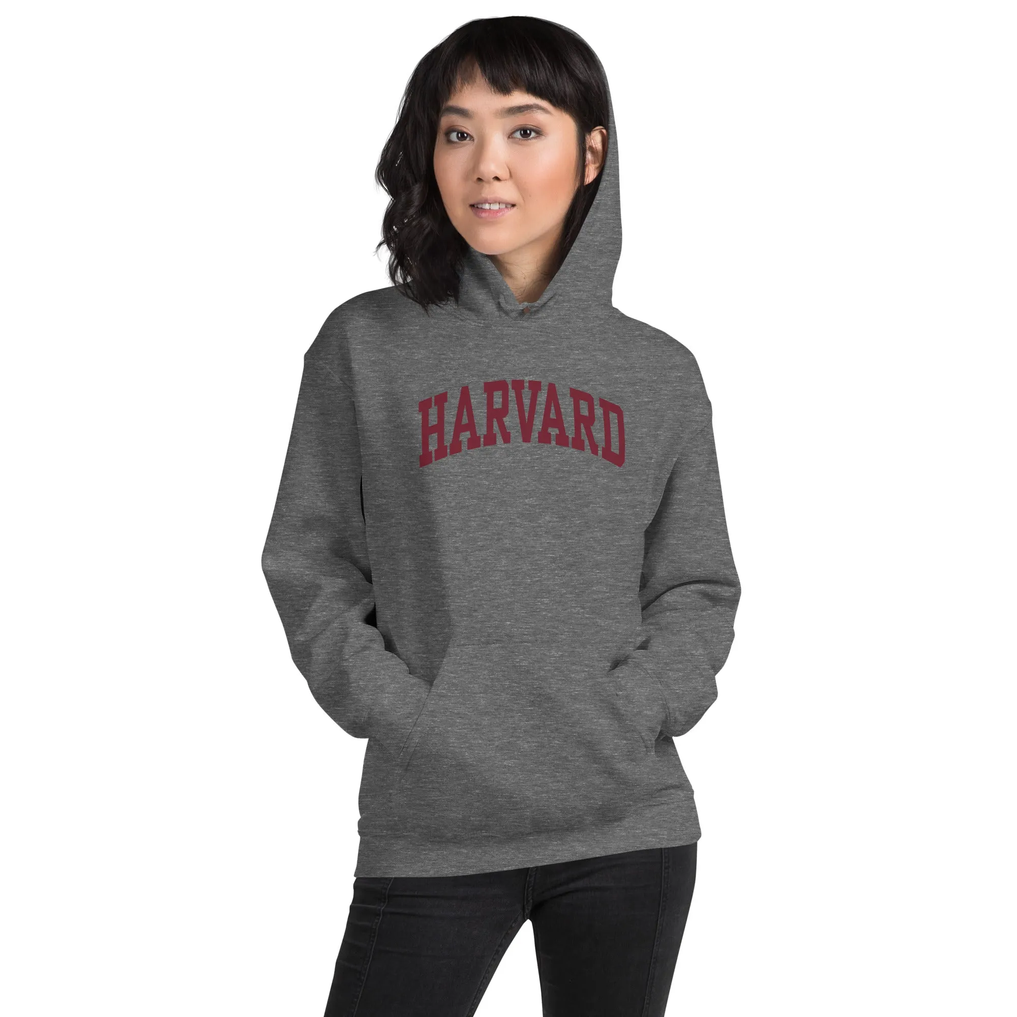 Harvard University Essential Hooded Sweatshirt (Heather Grey) sold by Ivy Sport product image thumbnail 5