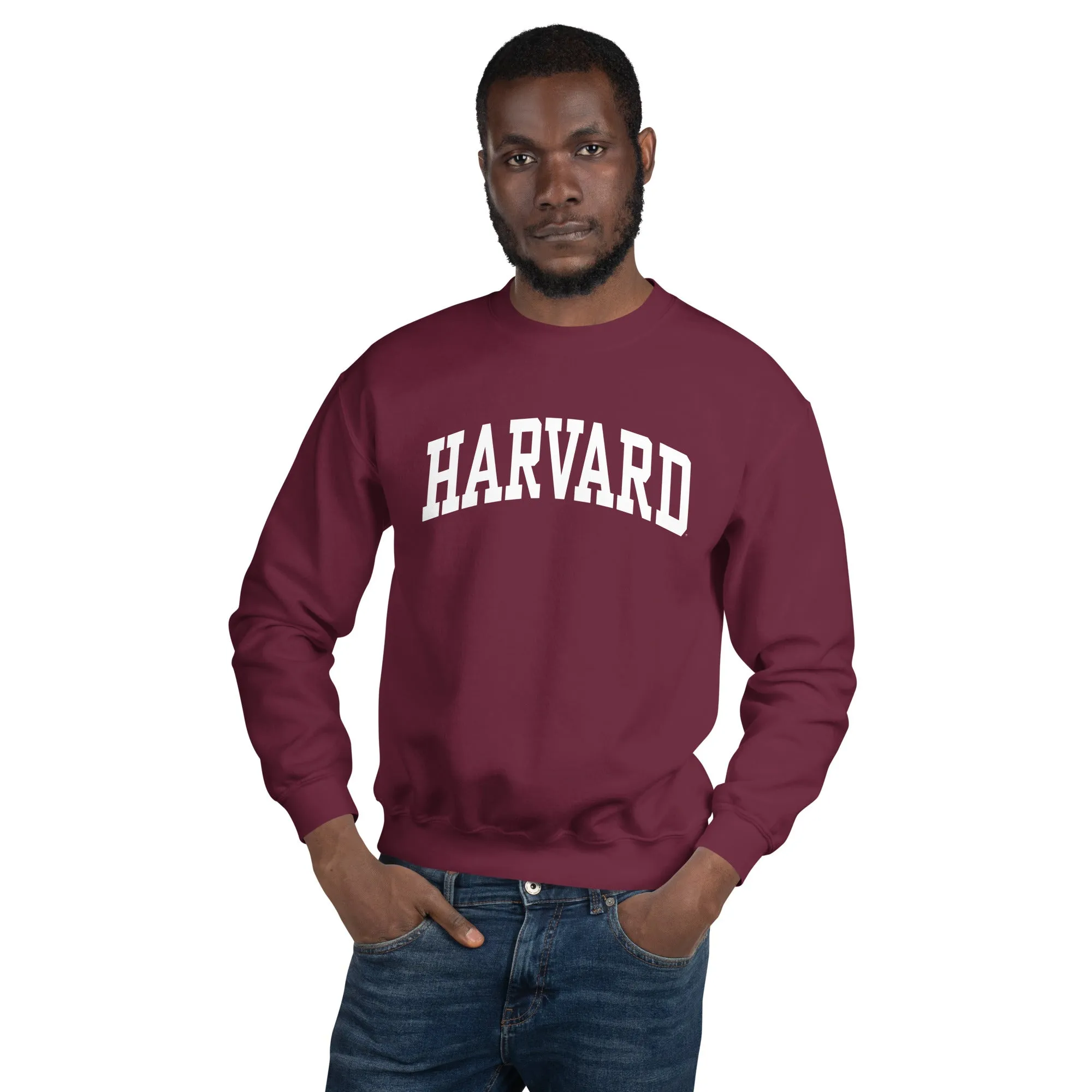 Harvard University Essential Crewneck Sweatshirt (Crimson) sold by Ivy Sport product image thumbnail 2