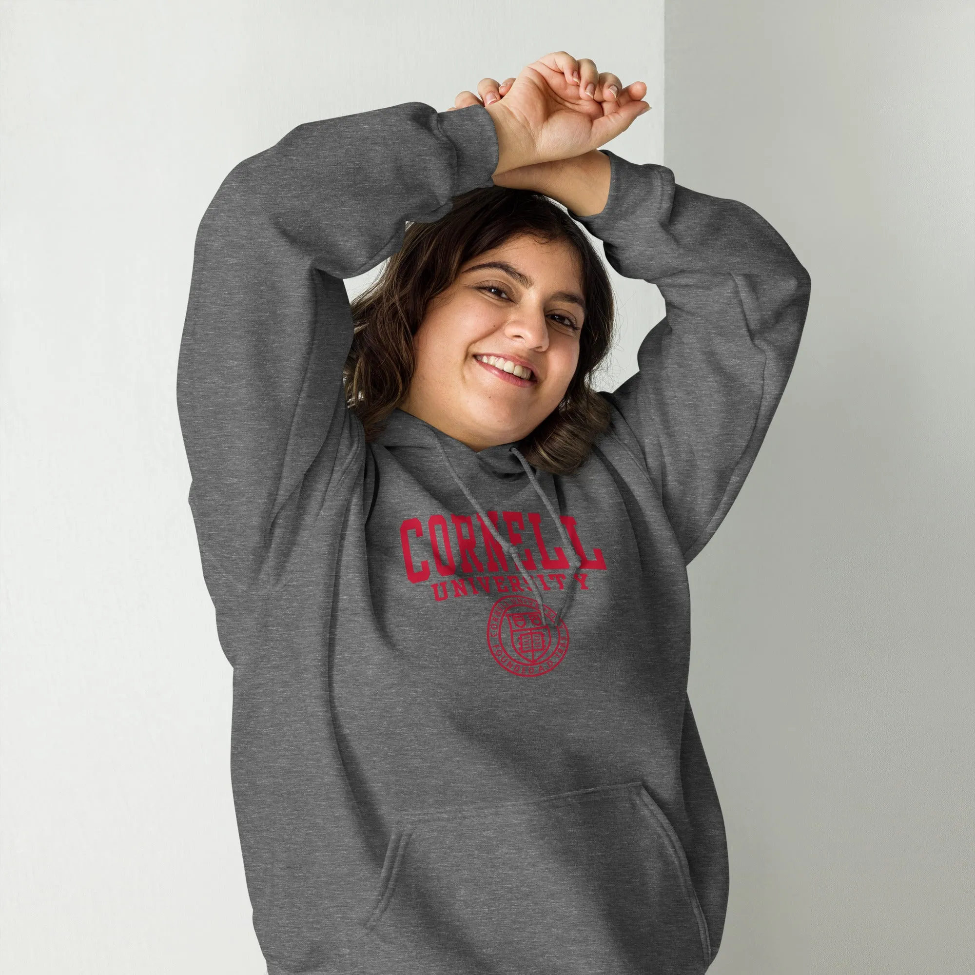 Cornell Heritage Hooded Sweatshirt (Grey) sold by Ivy Sport product image thumbnail 2