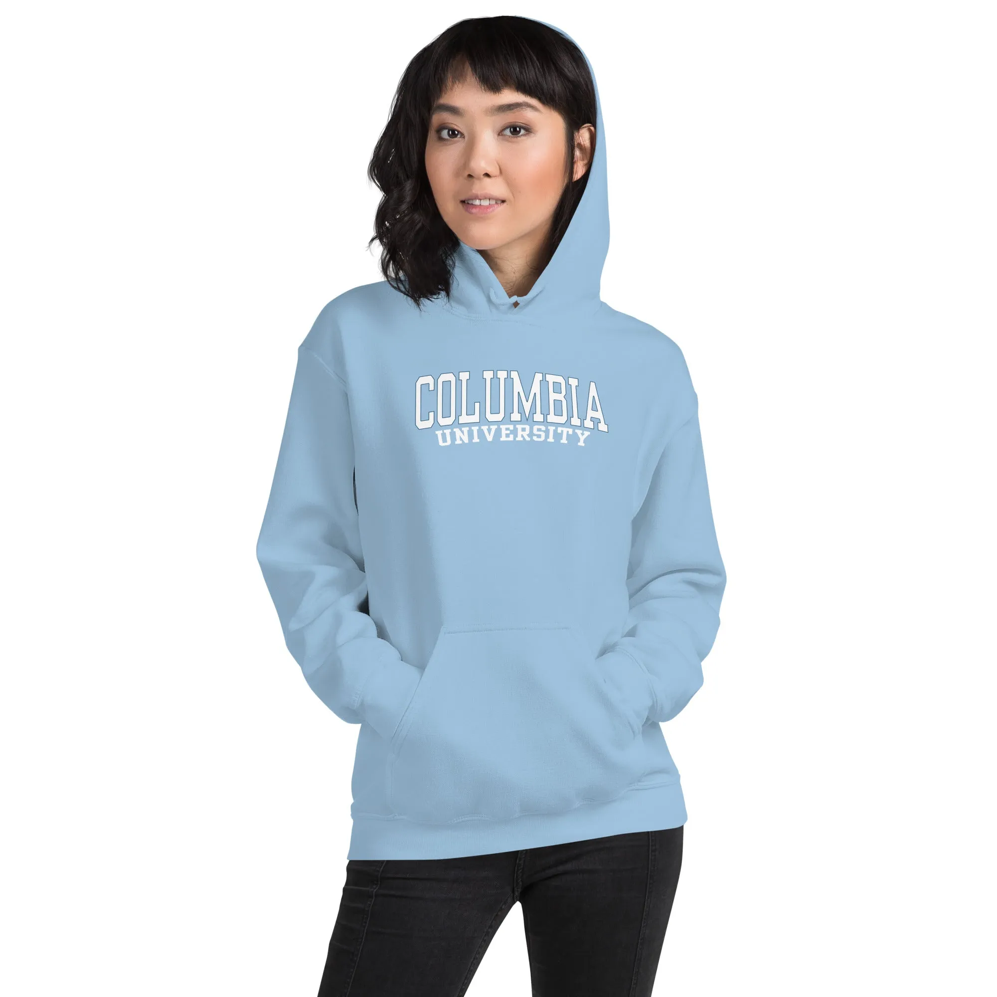 Columbia University Classic Hood Sweatshirt (Light Blue) sold by Ivy Sport product image thumbnail 4