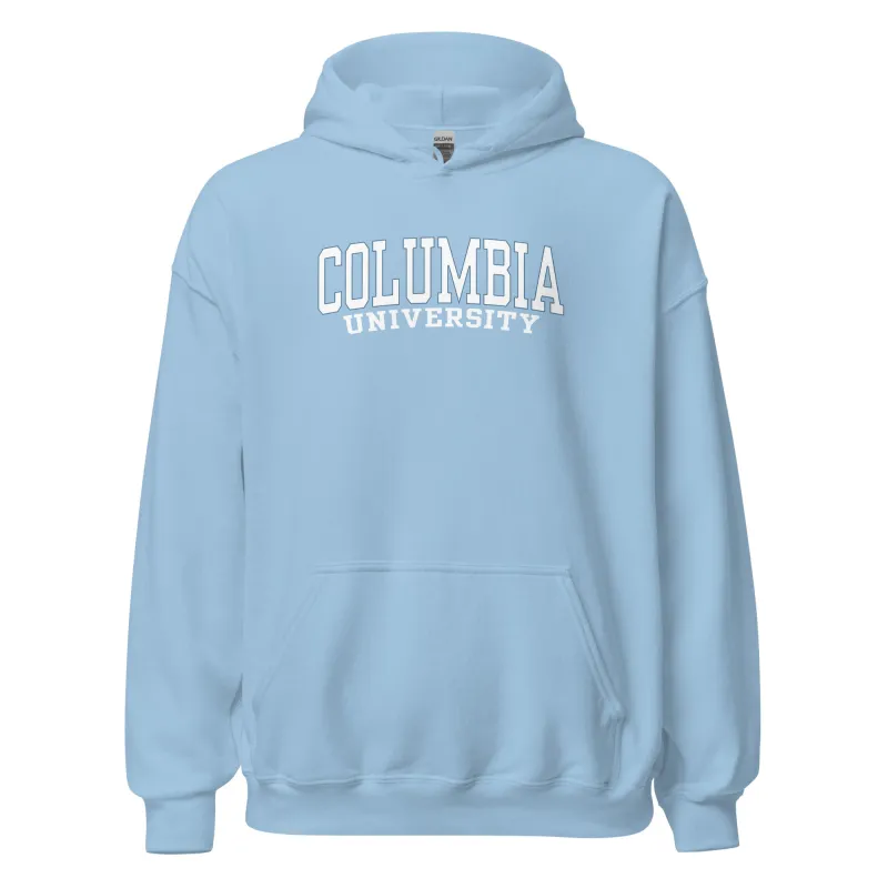 Columbia University Classic Hood Sweatshirt (Light Blue) sold by Ivy Sport