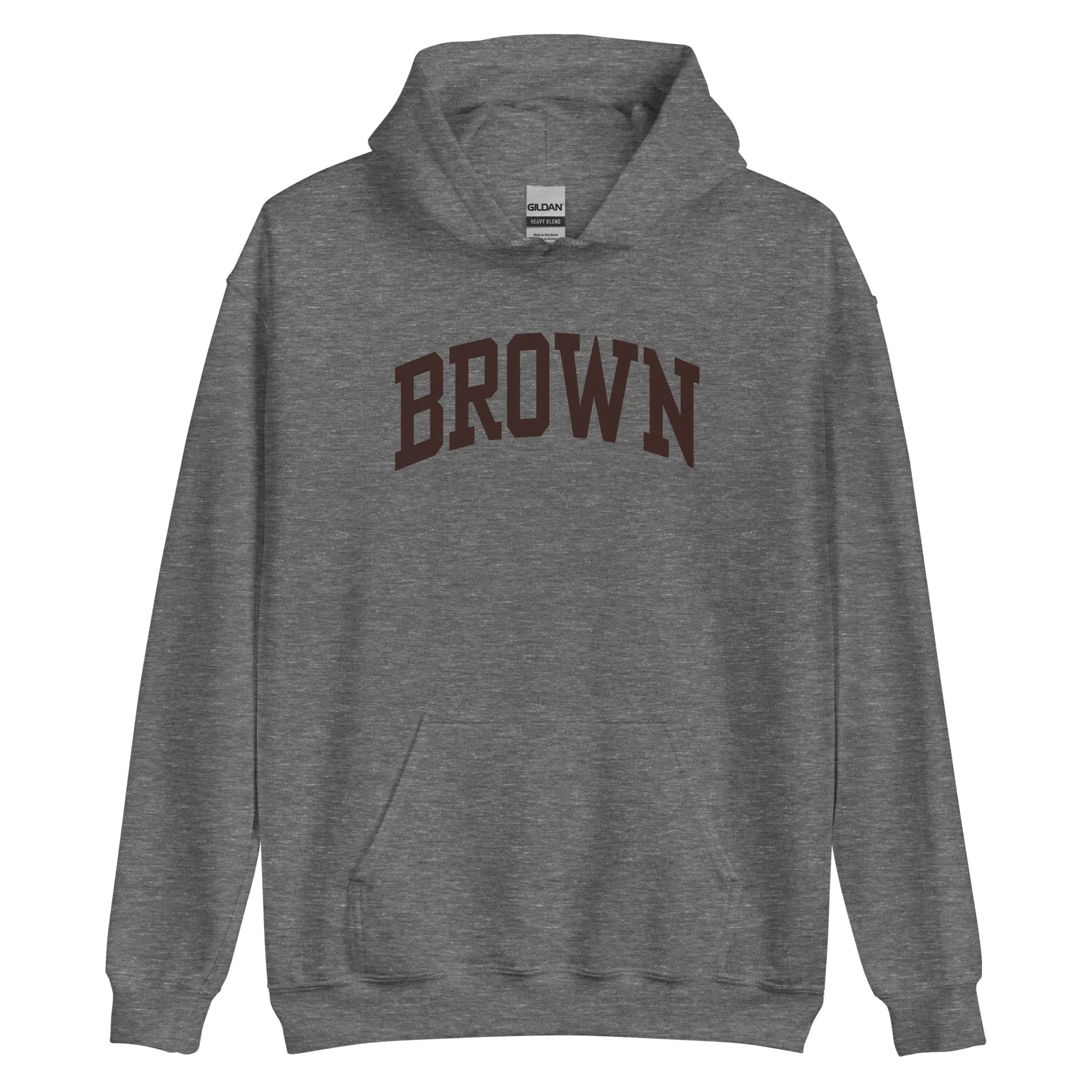 Brown University Essential Hooded Sweatshirt (Heather Grey) sold by Ivy Sport product image thumbnail 5