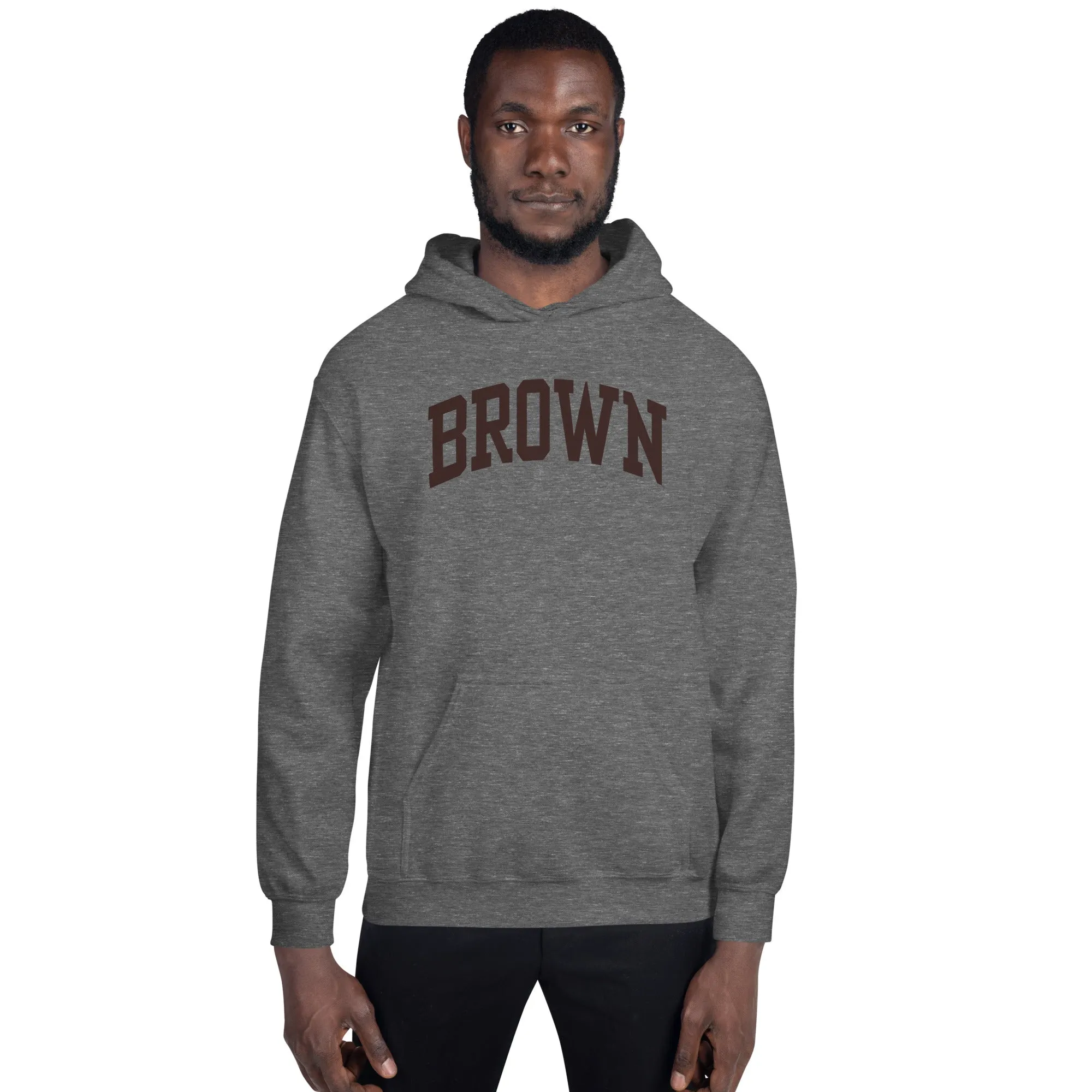 Brown University Essential Hooded Sweatshirt (Heather Grey) sold by Ivy Sport product image thumbnail 2