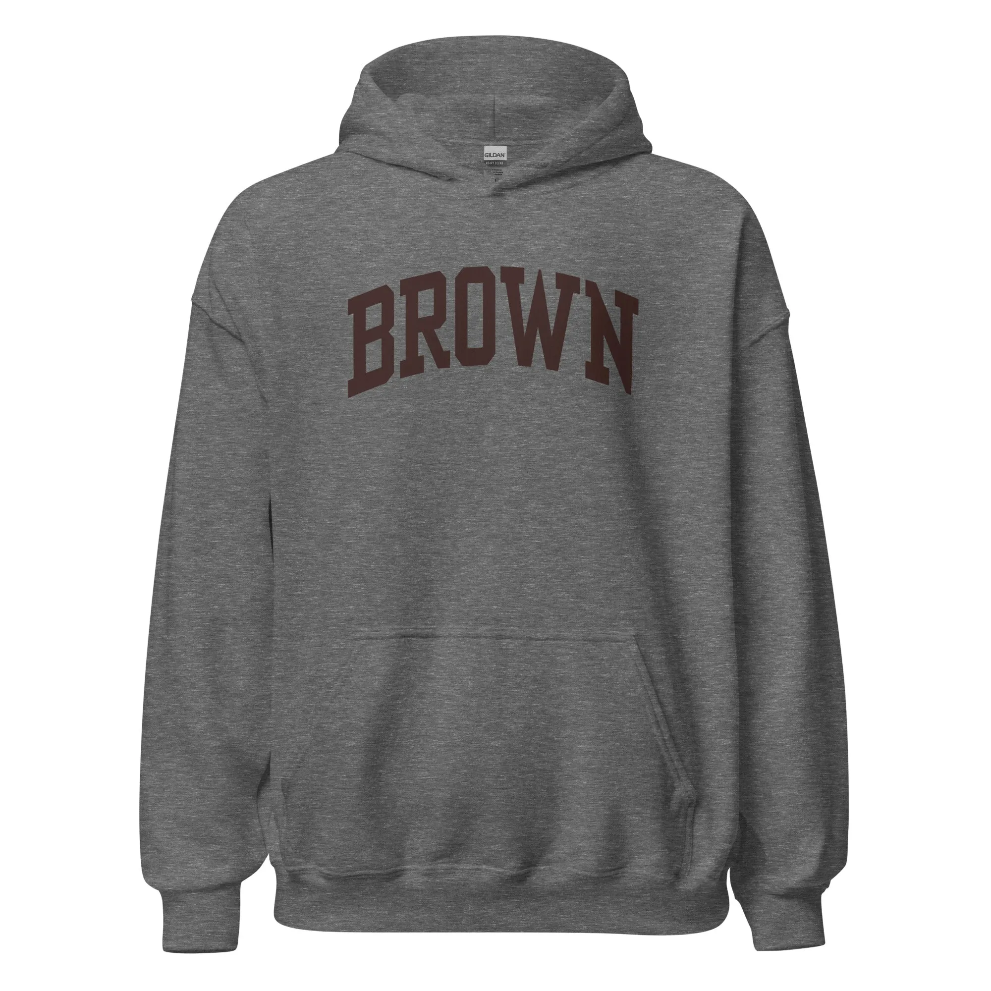 Brown University Essential Hooded Sweatshirt (Heather Grey) sold by Ivy Sport