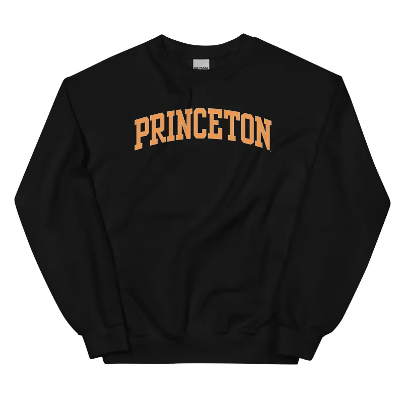 Princeton University Classic Crew Sweatshirt (Black) sold by Ivy Sport