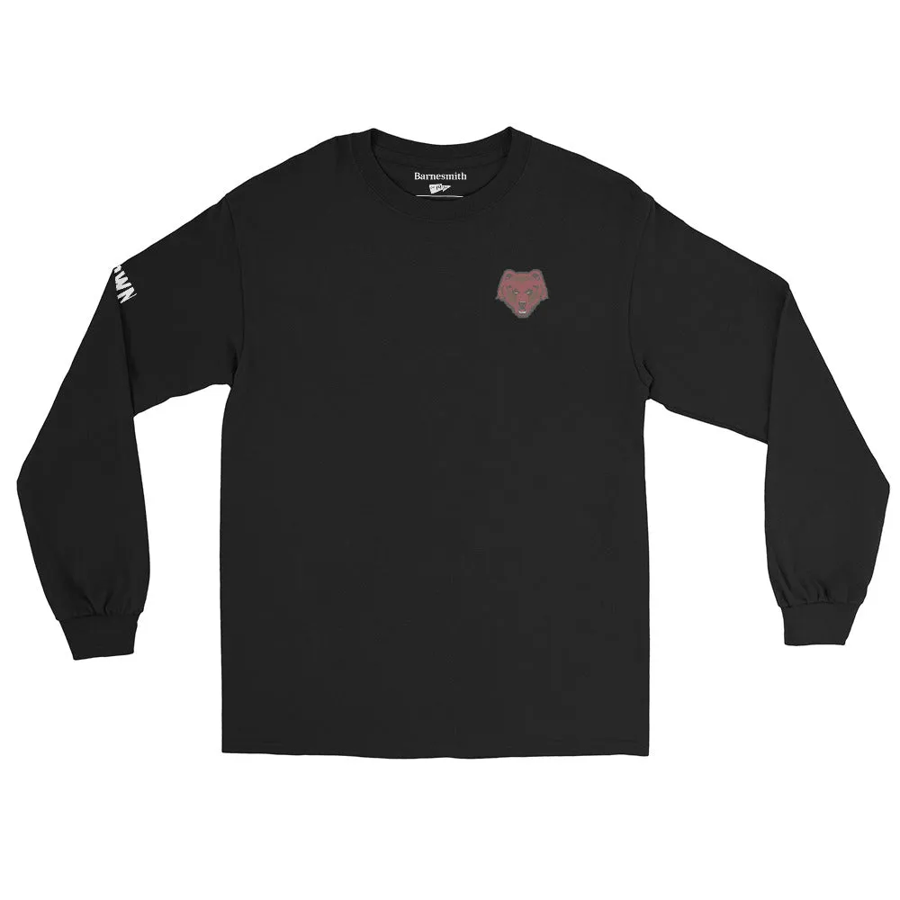 Brown Mascot Long Sleeve T-Shirt (Black) sold by Ivy Sport product image thumbnail 3