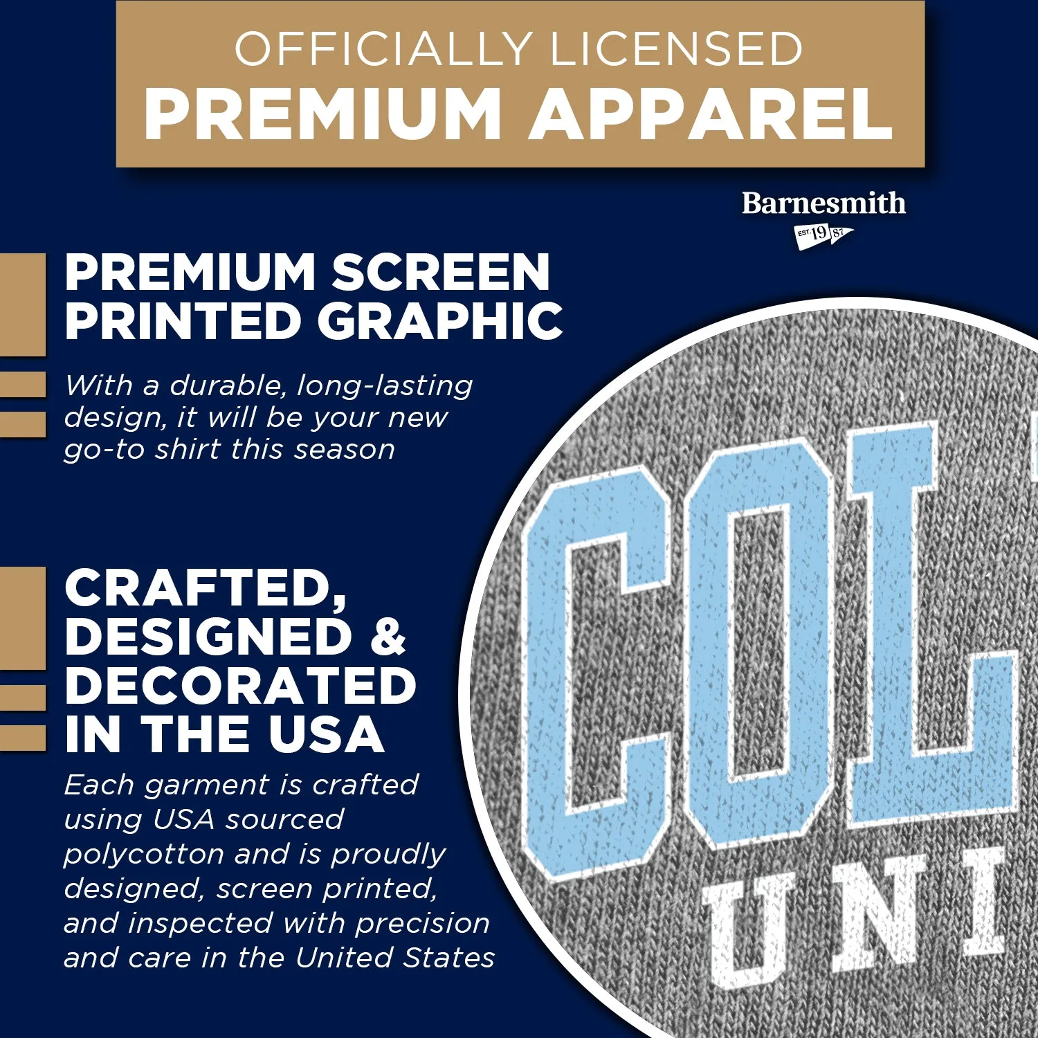 Columbia Classic T-Shirt (Grey) sold by Ivy Sport product image thumbnail 4