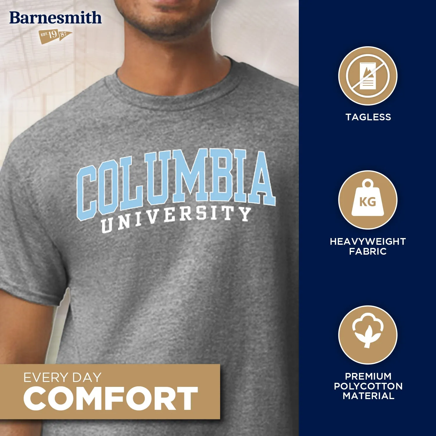 Columbia Classic T-Shirt (Grey) sold by Ivy Sport product image thumbnail 3