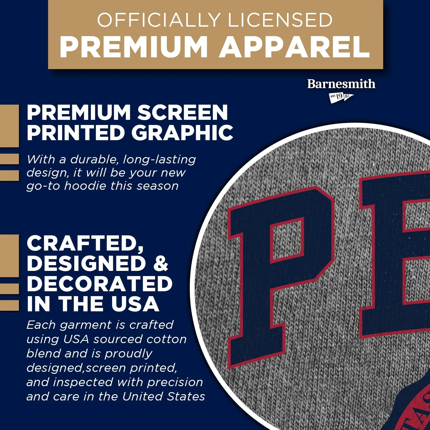 Penn Heritage Hooded Sweatshirt (Grey) sold by Ivy Sport product image thumbnail 4